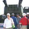 Linda McCorkle with Missile Launcher.