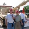 Mike Timmons, Fred Terasa with new 155 Paladin Howitzer.