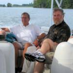 Mike Timmons, Ernie Vasek, John Synowsky, and Graham relaxing.